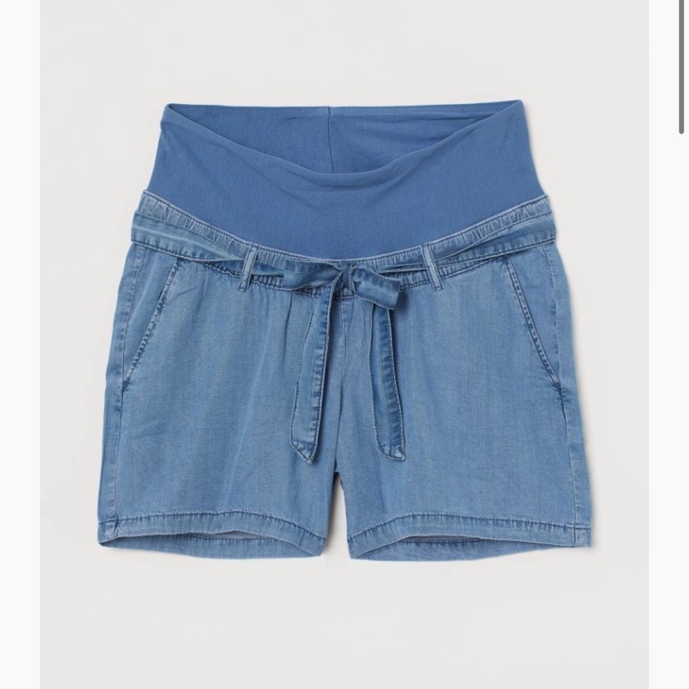 Mama maternity denim shorts
